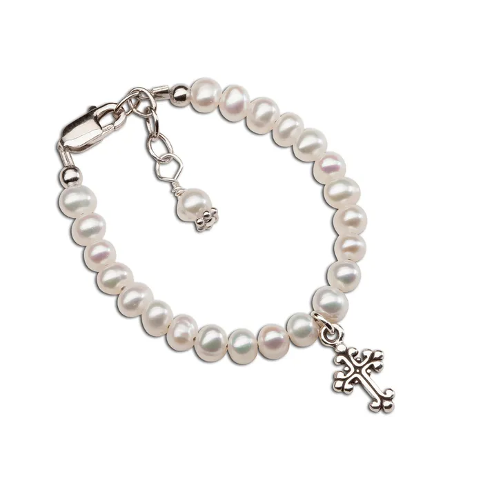 Cherished Moments Bracelets Sterling Silver Kids Cross Bracelet