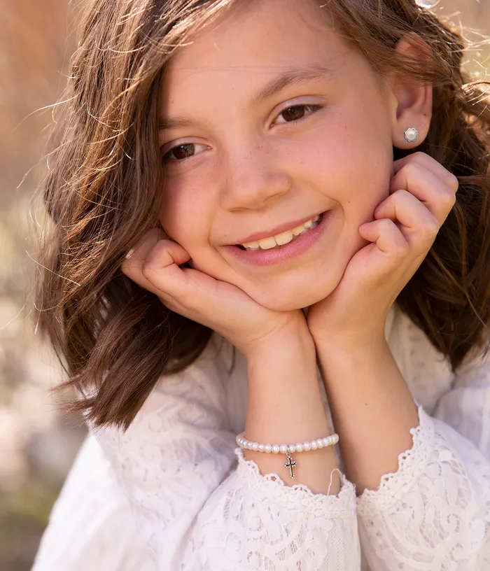 Cherished Moments Bracelets Sterling Silver Kids Cross Bracelet