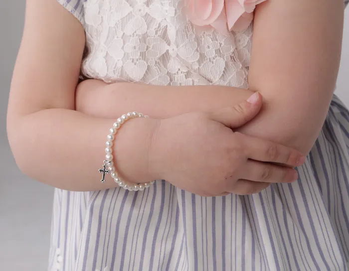 Cherished Moments Bracelets Sterling Silver Kids Cross Bracelet