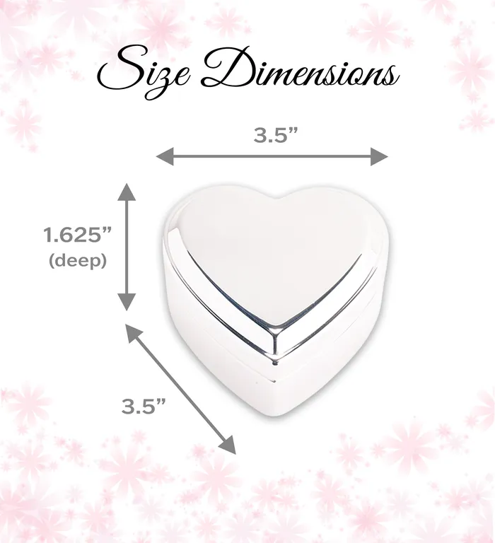 Custom Silver Heart Dance Jewelry Box with Engraving for Girls Cherished Moments Jewelry Necklaces