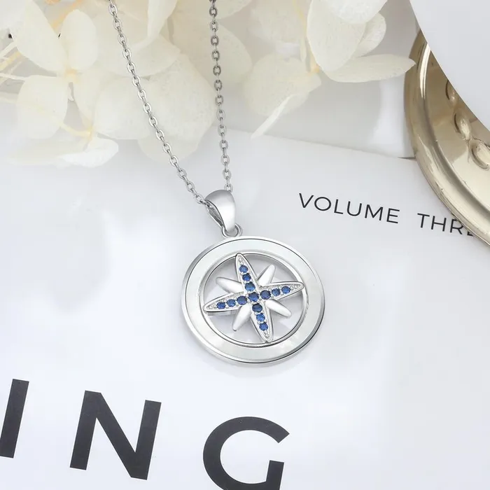 customjewelryan Necklaces Snow Flower Pendant Silver Necklace For Women