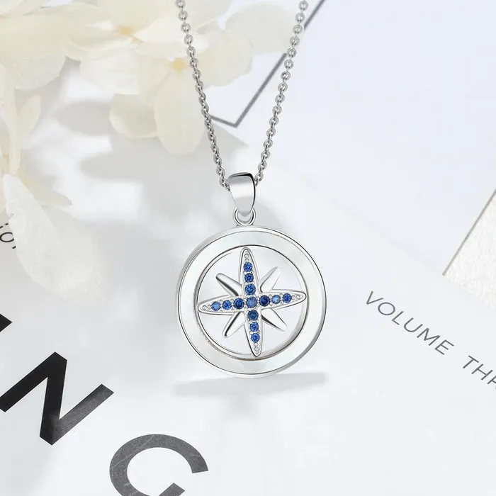 customjewelryan Necklaces Snow Flower Pendant Silver Necklace For Women