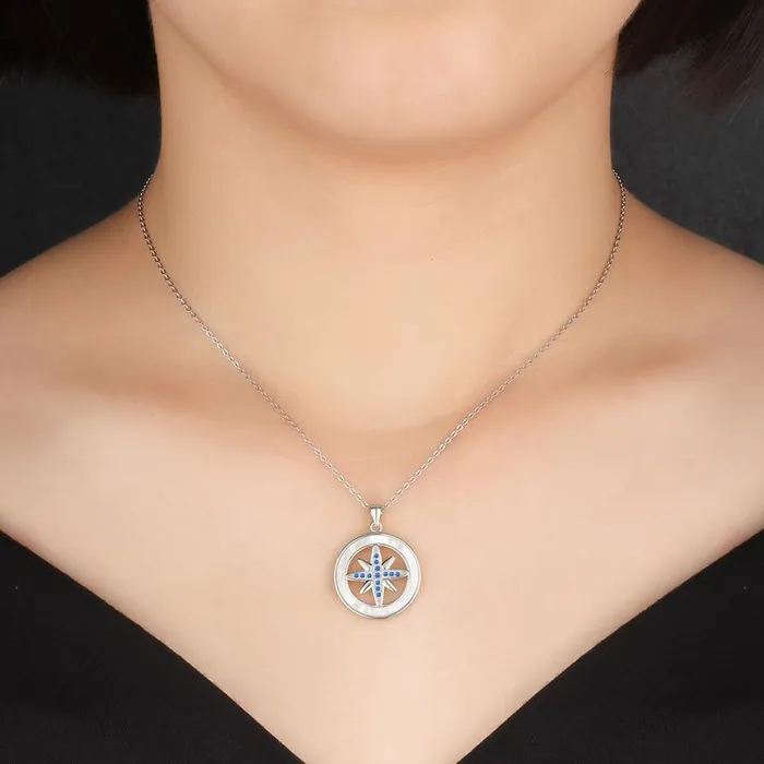 customjewelryan Necklaces Snow Flower Pendant Silver Necklace For Women