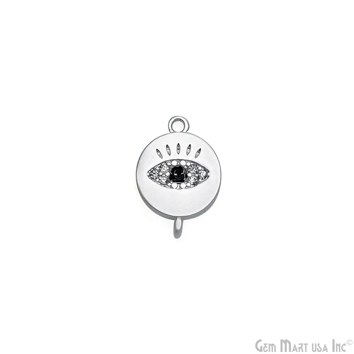 Evil Eye Charm Pendant 10mm Double Bail Evil Eye Bracelet Charm GemMartUSA Bracelets Evil Eye Charm Pendant 10mm Double Bail Evil Eye Bracelet Charm GemMartUSA Bracelets