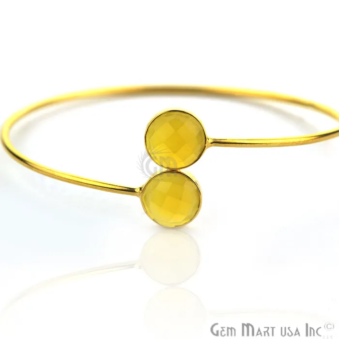 GemMartUSA Bracelets Round 10mm Adjustable Gold Plated Bangle Bracelet Choose Gemstone GemMartUSA Bracelets Round 10mm Adjustable Gold Plated Bangle Bracelet Choose Gemstone