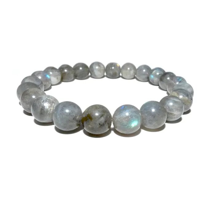 Labradorite Limited New Moon Power Protector Shaman Stone 10mm Stretch Bracelet Lily Rose Jewelry Bracelets