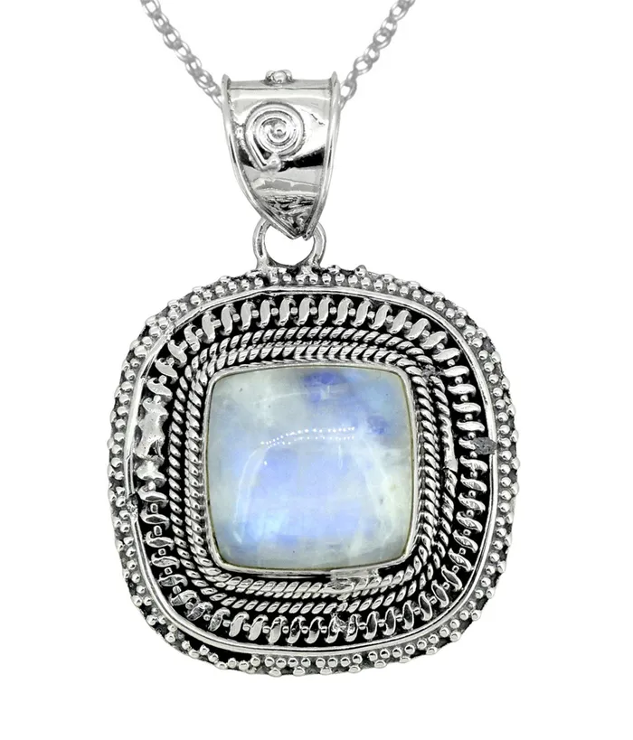 Moonstone Solid 925 Sterling Silver Chain Pendant Jewelry YoTreasure Necklaces