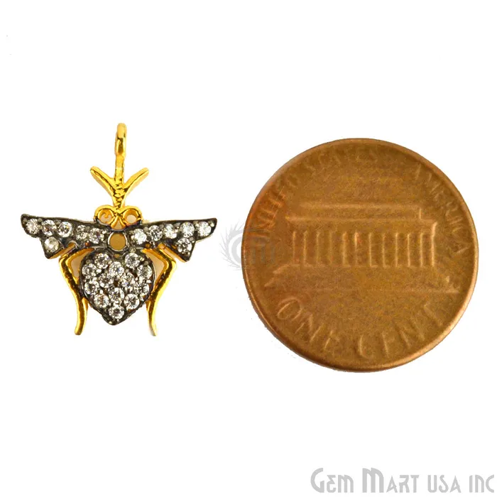 Mosquito CZ Pave Gold Vermeil Charm for Bracelet Pendants GemmartUSA Bracelets Mosquito CZ Pave Gold Vermeil Charm for Bracelet Pendants GemmartUSA Bracelets