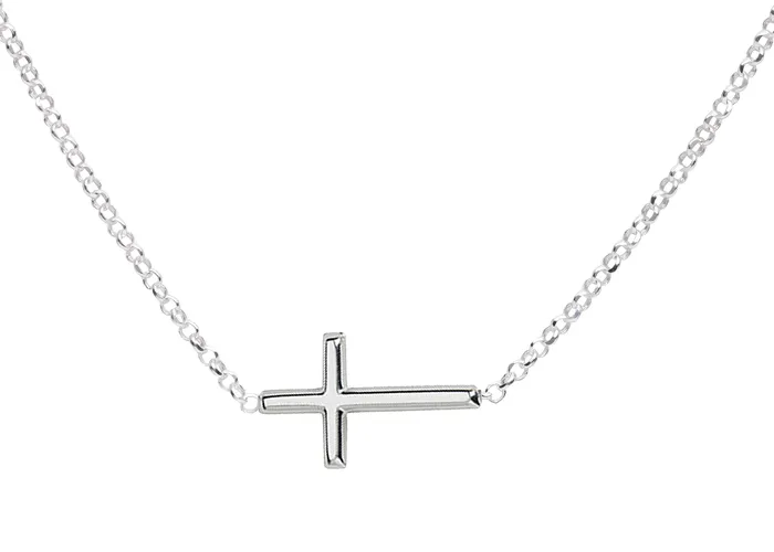 Necklaces Cherished Moments Timeless First Communion Gift For Girls Sideways Cross Necklace
