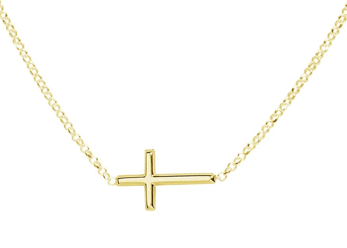 Necklaces Cherished Moments Timeless First Communion Gift For Girls Sideways Cross Necklace