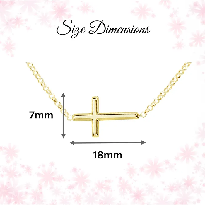 Necklaces Cherished Moments Timeless First Communion Gift For Girls Sideways Cross Necklace