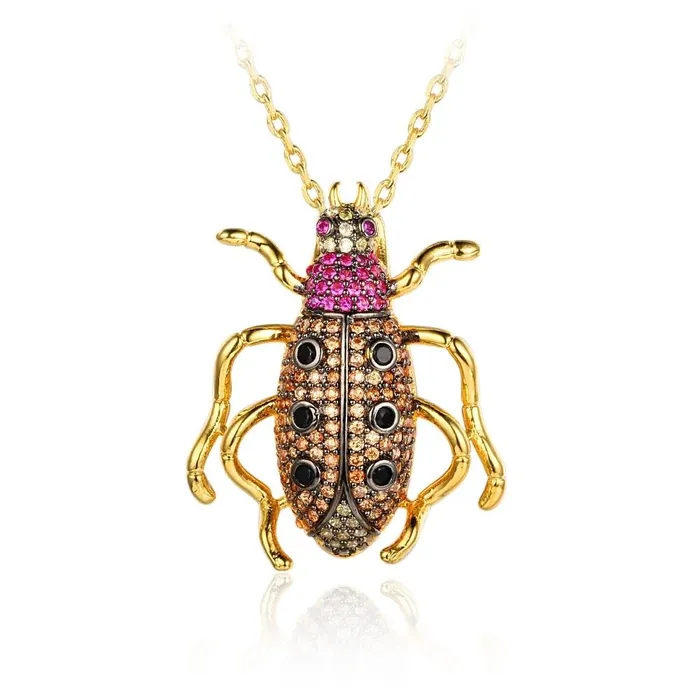 Necklaces customjewelryan Animal Pendants Necklace Beetle Cockroach Insect Pendant Jewelry Gift for Women Gold brooch Necklace Necklaces customjewelryan Animal Pendants Necklace Beetle Cockroach Insect Pendant Jewelry Gift for Women Gold brooch Necklace