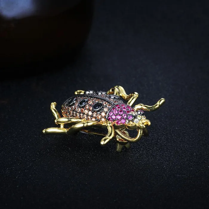 Necklaces customjewelryan Animal Pendants Necklace Beetle Cockroach Insect Pendant Jewelry Gift for Women Gold brooch Necklace