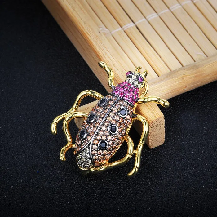 Necklaces customjewelryan Animal Pendants Necklace Beetle Cockroach Insect Pendant Jewelry Gift for Women Gold brooch Necklace