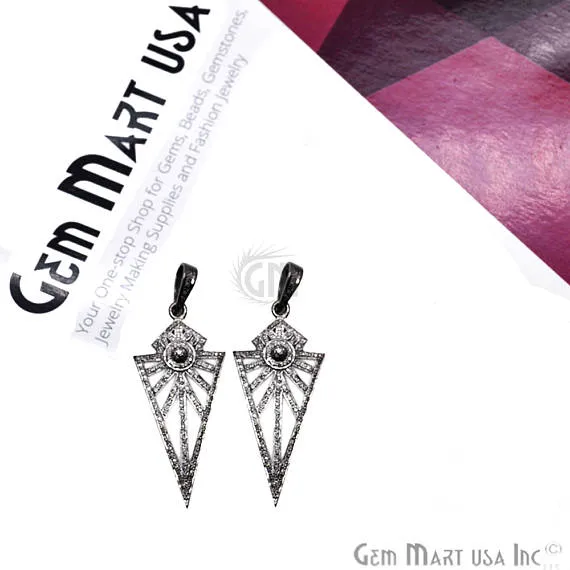 Necklaces GemMartUSA Pave Arrow Diamond Charm Pendant Sterling Silver Necklace Charm Pendant Necklaces GemMartUSA Pave Arrow Diamond Charm Pendant Sterling Silver Necklace Charm Pendant
