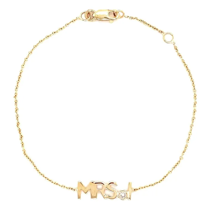 14K Gold Personalized MRS Diamond Bracelet Izakov Diamonds Fine Jewelry Bracelets 14K Gold Personalized MRS Diamond Bracelet Izakov Diamonds Fine Jewelry Bracelets