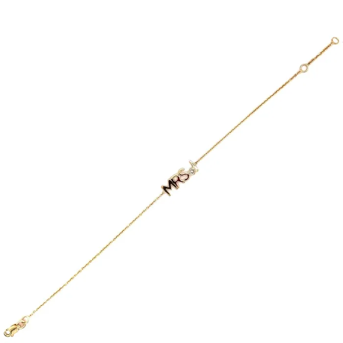 14K Gold Personalized MRS Diamond Bracelet Izakov Diamonds Fine Jewelry Bracelets