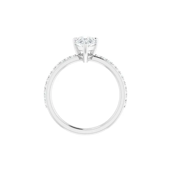 14K White Gold 20ctw 3 Prong Style Diamond SemiMount Engagement Ring STULLER Rings 14K White Gold 20ctw 3 Prong Style Diamond SemiMount Engagement Ring STULLER Rings