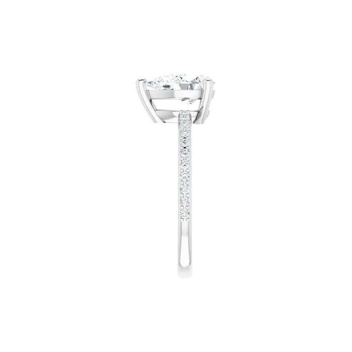 14K White Gold 20ctw 3 Prong Style Diamond SemiMount Engagement Ring STULLER Rings 14K White Gold 20ctw 3 Prong Style Diamond SemiMount Engagement Ring STULLER Rings