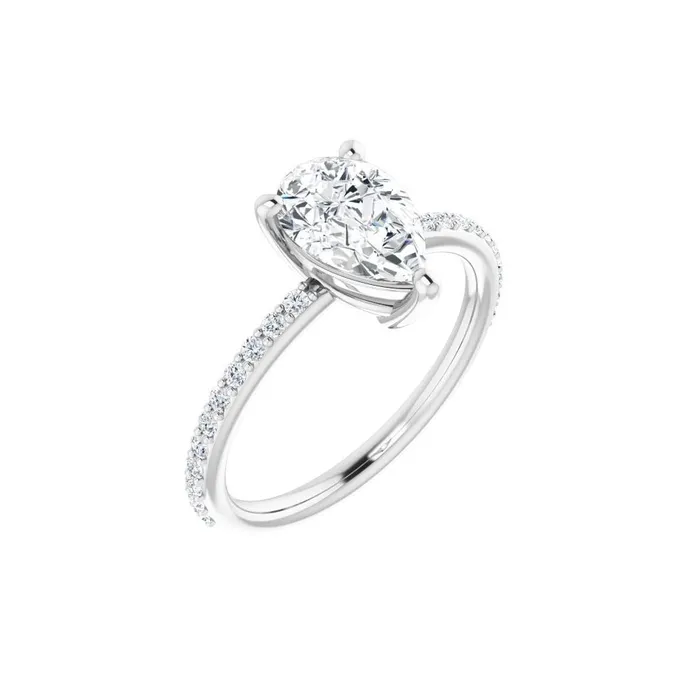 14K White Gold 20ctw 3 Prong Style Diamond SemiMount Engagement Ring STULLER Rings 14K White Gold 20ctw 3 Prong Style Diamond SemiMount Engagement Ring STULLER Rings