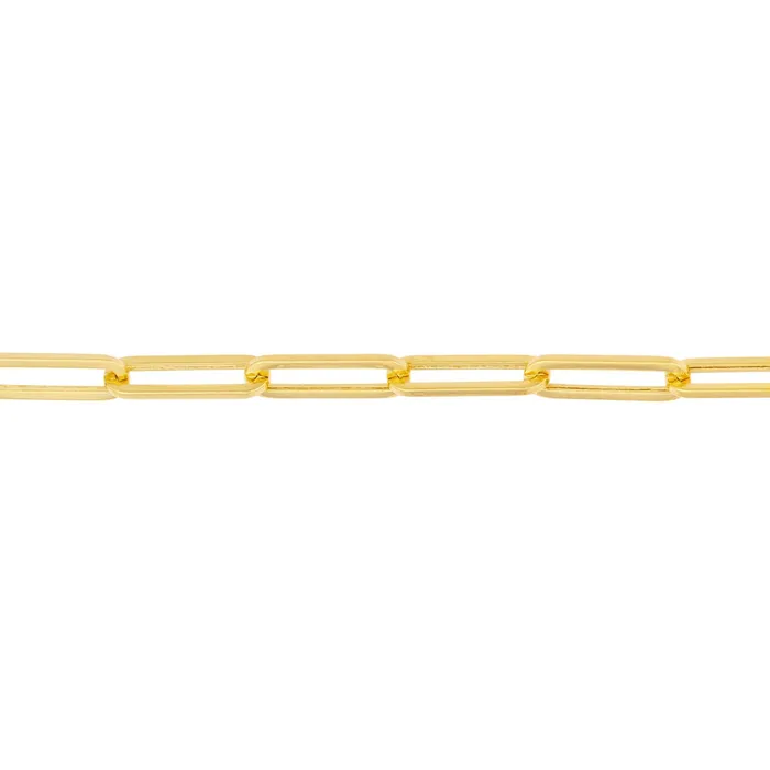 14K Yellow Gold 8 Solid Paper Clip Fashion Bracelet Metal Marketplace Bracelets