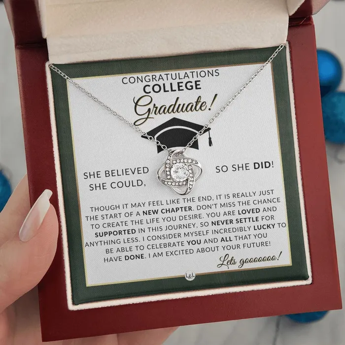 2024 College Grad Gift For Her Meaningful Milestone Necklace 2024 College Graduation Gift For A Girl ShineOn Fulfillment Necklaces