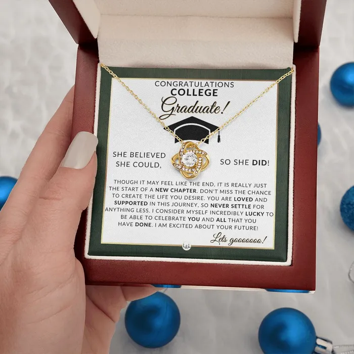 2024 College Grad Gift For Her Meaningful Milestone Necklace 2024 College Graduation Gift For A Girl ShineOn Fulfillment Necklaces