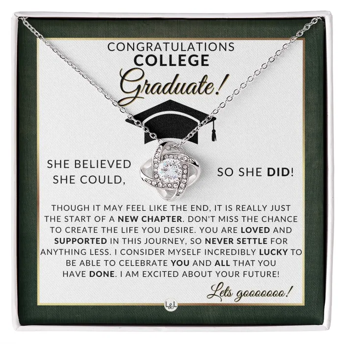 2024 College Grad Gift For Her Meaningful Milestone Necklace 2024 College Graduation Gift For A Girl ShineOn Fulfillment Necklaces