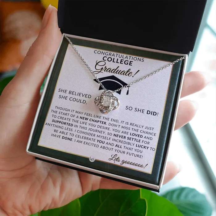 2024 College Grad Gift For Her Meaningful Milestone Necklace 2024 College Graduation Gift For A Girl ShineOn Fulfillment Necklaces