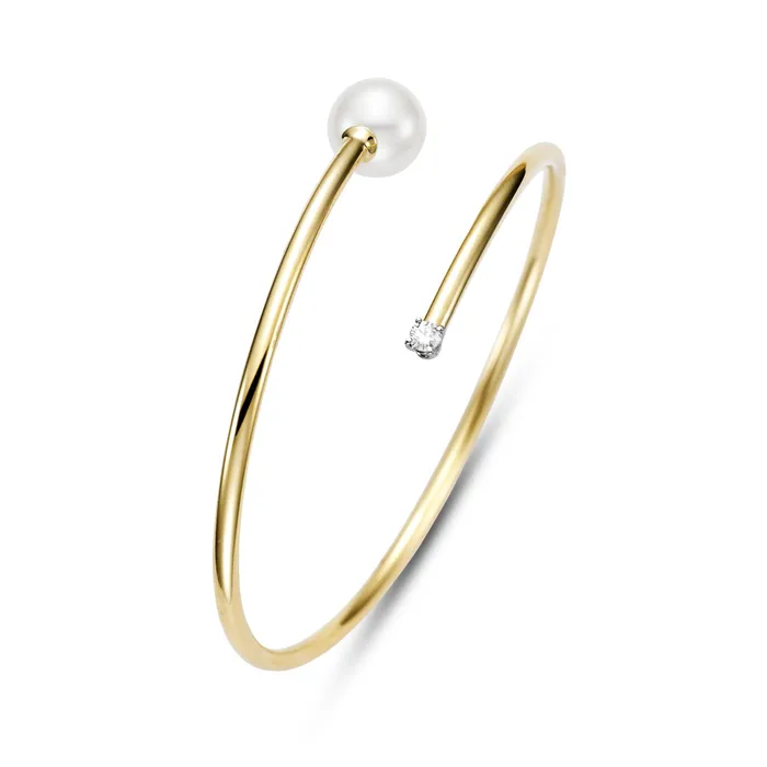 975mm Cultured Pearls 09ctw Diamond 18k Yellow Gold Bracelet Mastoloni Bracelets 975mm Cultured Pearls 09ctw Diamond 18k Yellow Gold Bracelet Mastoloni Bracelets