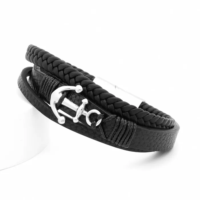Anchor Multilayer Leather Bracelet Glitters Bracelets