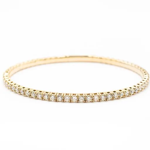 Bracelets Crown Jewels Coin 4 ctw Flexible Diamond Tennis Bracelet Cuff