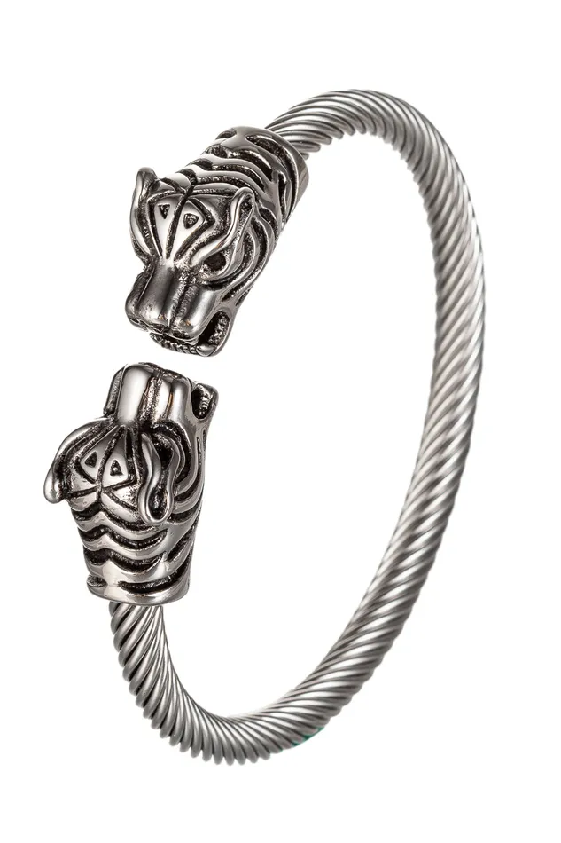 Bracelets Double Leopard Wire Cuff bracelet Eye Candy LA