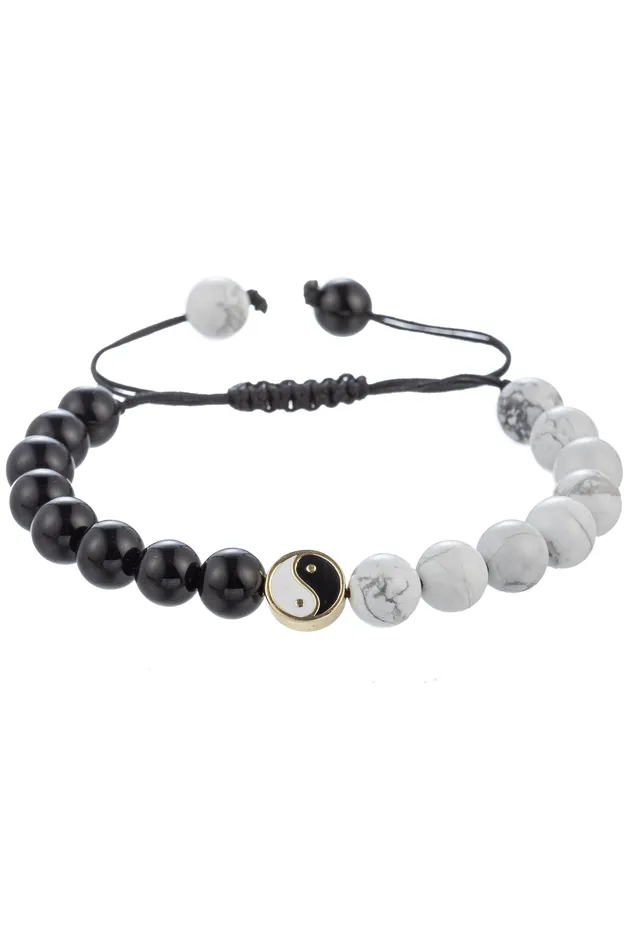 Bracelets Eye Candy LA Yin Yang Agate bracelet