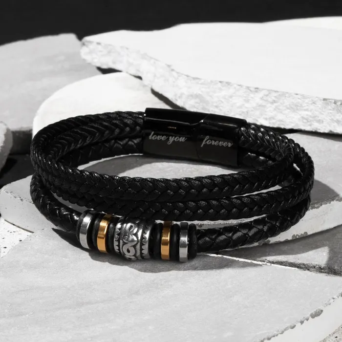 Bracelets ShineOn Fulfillment Gift For Grandson From Grandma Never Forget Your Way Home Mens Braided Leather Bracelet Great As A Christmas Gift or A Birthday Present For Him