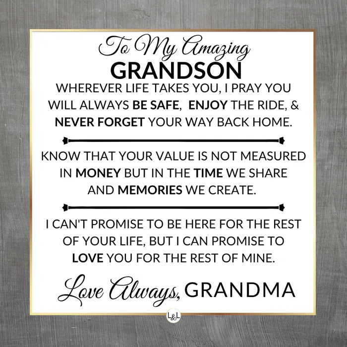 Bracelets ShineOn Fulfillment Gift For Grandson From Grandma Never Forget Your Way Home Mens Braided Leather Bracelet Great As A Christmas Gift or A Birthday Present For Him