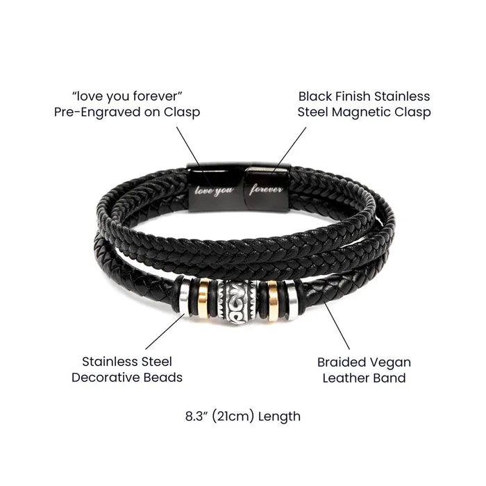 Bracelets ShineOn Fulfillment Gift For Grandson From Grandma Never Forget Your Way Home Mens Braided Leather Bracelet Great As A Christmas Gift or A Birthday Present For Him