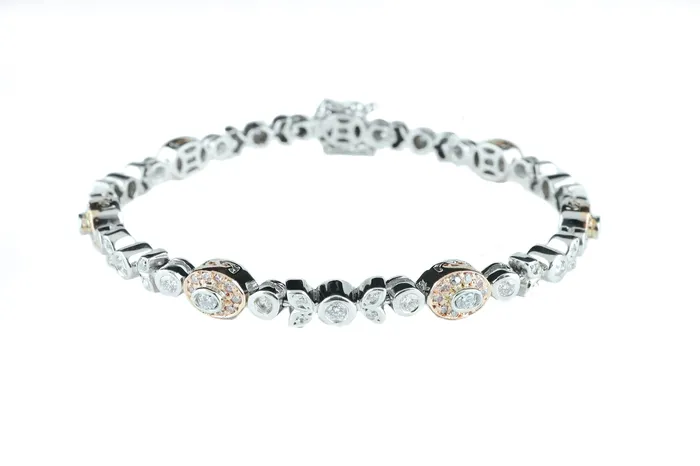Crown Jewels Coin Bracelets 224 ctw Diamond Bracelet in White Rose Gold Crown Jewels Coin Bracelets 224 ctw Diamond Bracelet in White Rose Gold