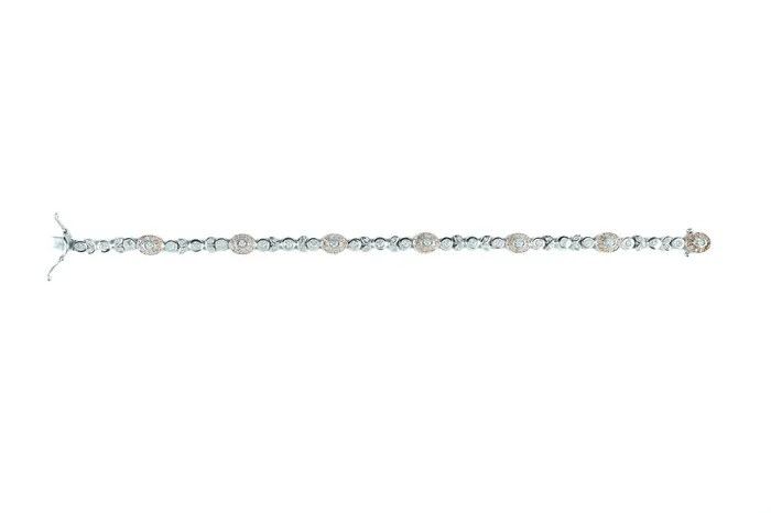 Crown Jewels Coin Bracelets 224 ctw Diamond Bracelet in White Rose Gold
