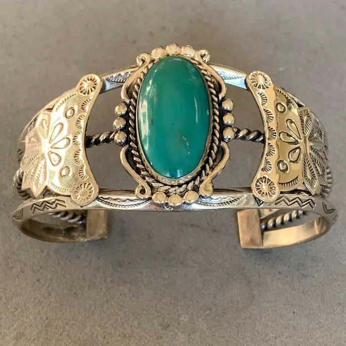 Crown Jewels Coin Bracelets Bell Trading Fred Harvey Era Sterling Turquoise Bracelet