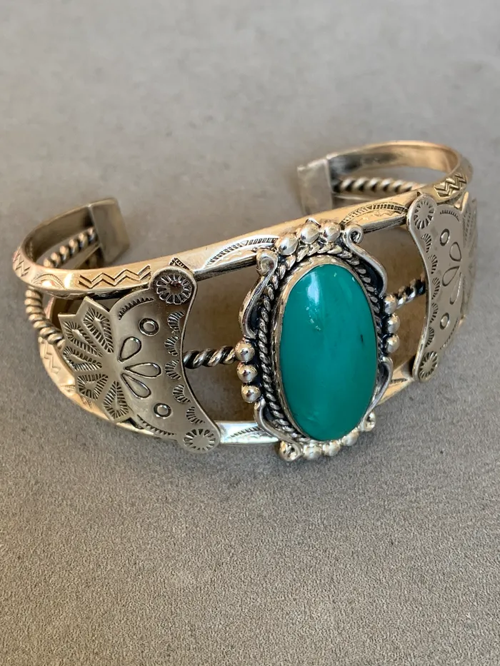 Crown Jewels Coin Bracelets Bell Trading Fred Harvey Era Sterling Turquoise Bracelet