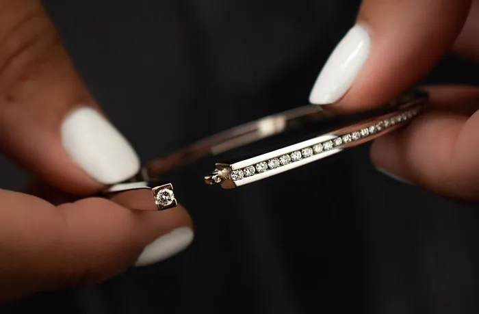 Crown Jewels Coin Bracelets Diamond Hinged Geometric Bangle Bracelet