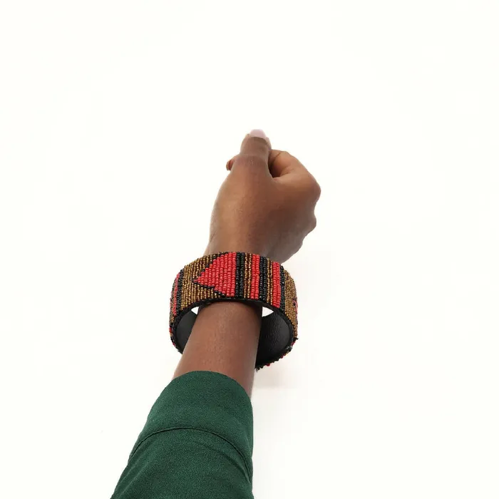 Culture Hub Red Gold Beaded African Bracelet Bracelets
