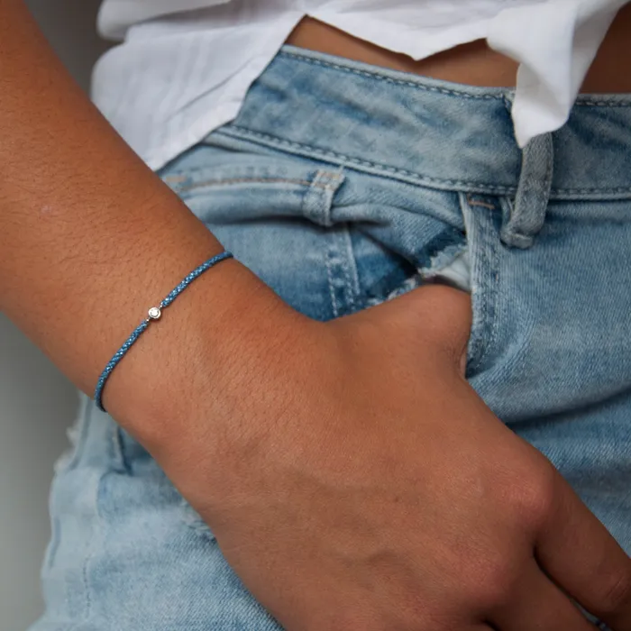 Diamond Friendship Bracelet Sparkly Blue Vivien Frank Designs Bracelets