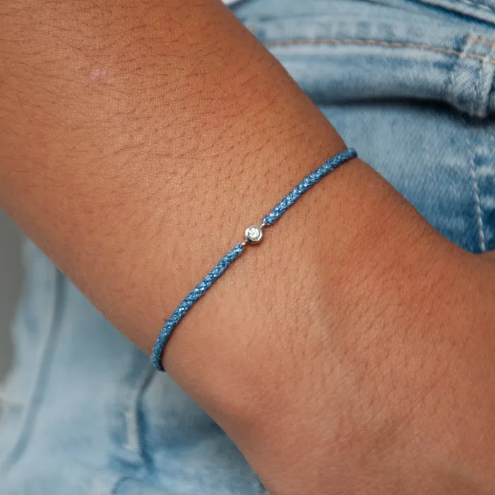 Diamond Friendship Bracelet Sparkly Blue Vivien Frank Designs Bracelets