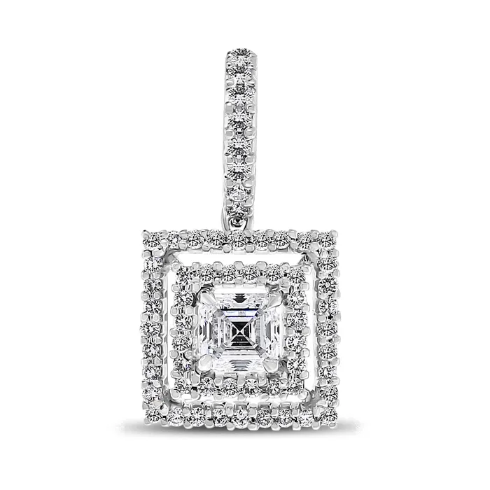 Earrings Gatsby Diamond Earrings Pendant Set 389 ct Diamonds in White Gold Beauvince
