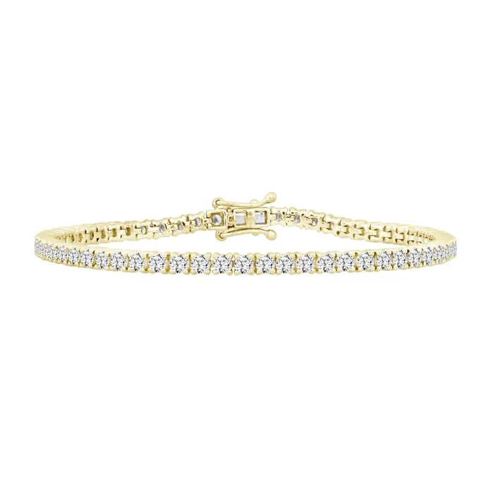 Ethos Bracelets LADIES BRACELET 5CT ROUND DIAMOND 14K YELLOW GOLD