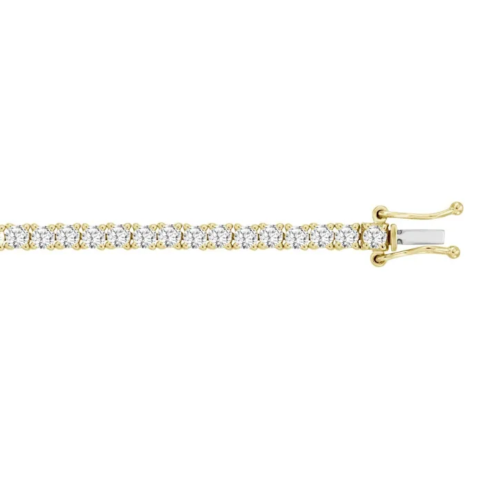 Ethos Bracelets LADIES BRACELET 5CT ROUND DIAMOND 14K YELLOW GOLD