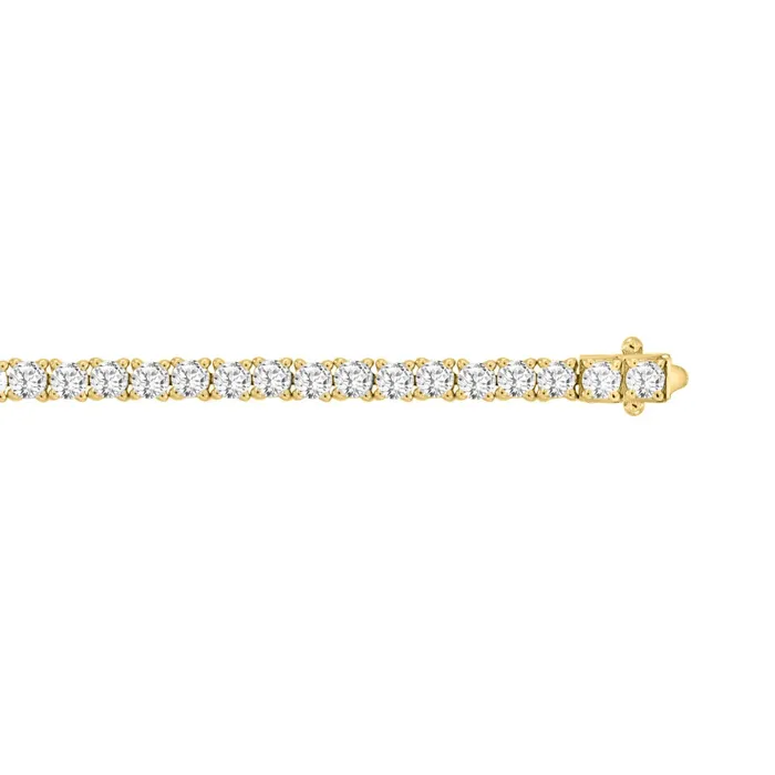 Ethos Bracelets LADIES BRACELET 5CT ROUND DIAMOND 14K YELLOW GOLD