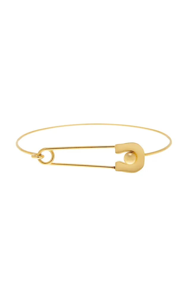 Eye Candy LA Bracelets 14K Gold Plated Safety Pin Bracelet